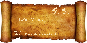 Illyés Vince névjegykártya